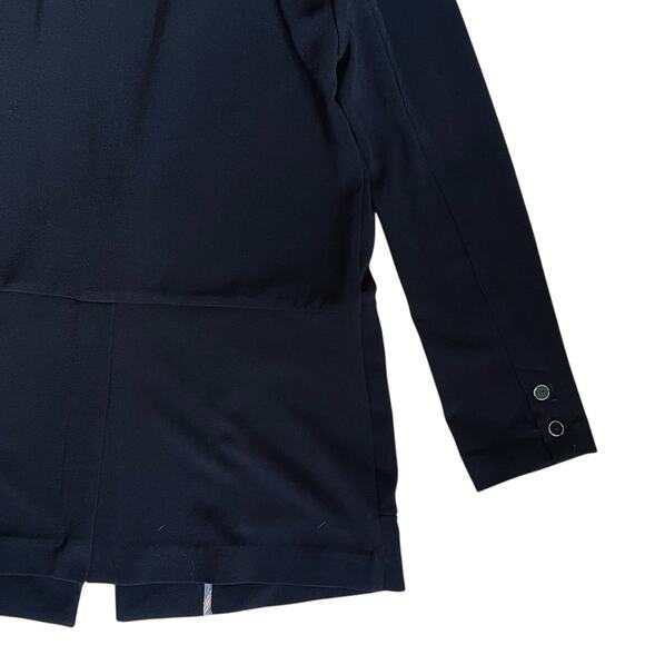 Anthropologie Cartonnier Women’s Sz M Black Crepe Blazer Single Button Beatrice - Picture 11 of 12